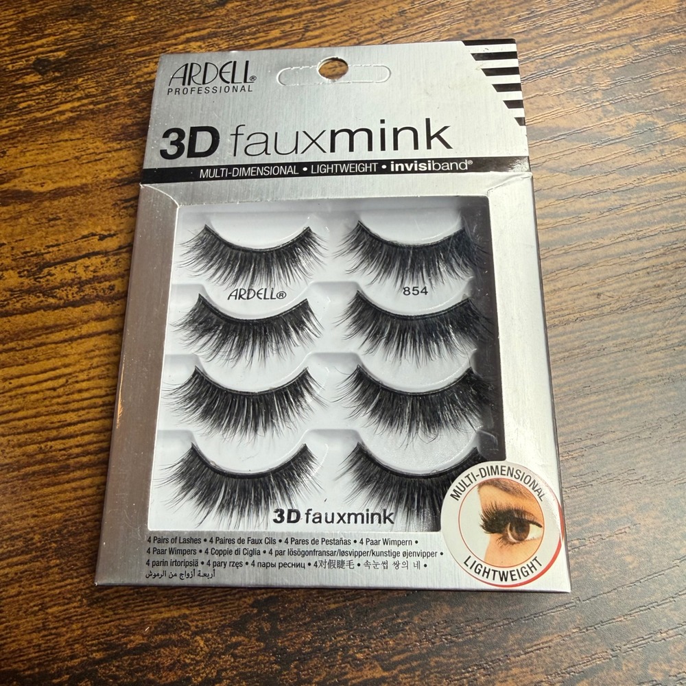Ardell 3D Faux Mink Lashes‎ 854 4 Pack Black